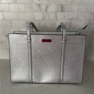 Kate Spade Shimmering Silver Tote NWT